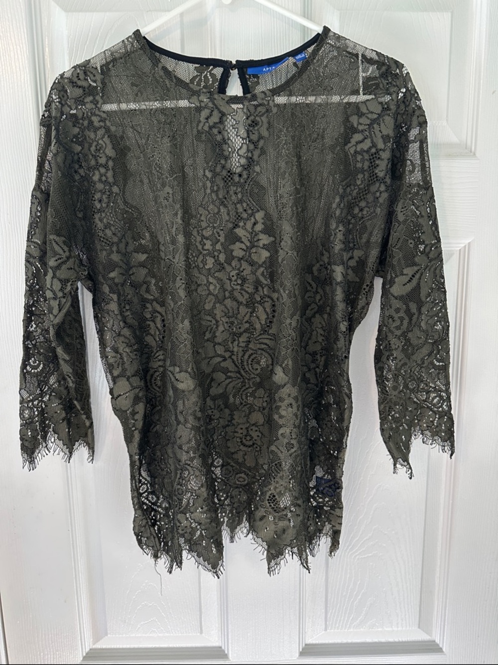 Apt. 9 Black Lace Sheer Blouse